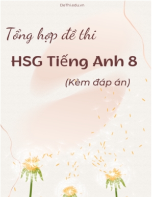 Tổng hợp đề thi HSG tiếng Anh 8 (Kèm đáp án)